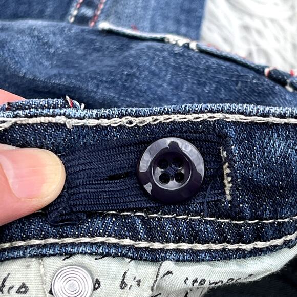 Kids Denim Jeans with Red Floral Embroidery - Picture 11 of 13